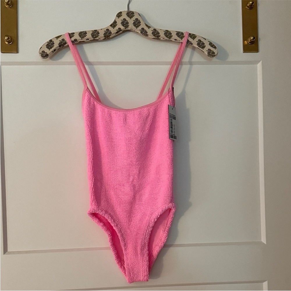 HUNZA G Pink Pamela suit